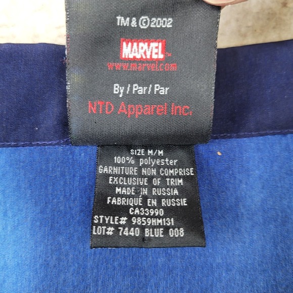 Vintage Y2K Marvel The Incredible Hulk 2002 Flames Hawaiian‎ Shirt Men's Size M - Picture 5 of 9